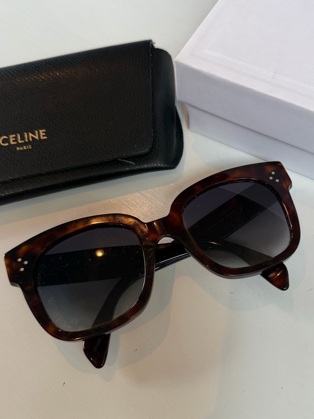 Céline Sunglasses Tortoise Polarized Brown Lenses with Case, Box + Original Tags